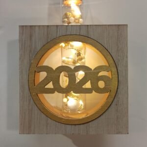 Ξύλινο διακοσμητικό 2026 LED