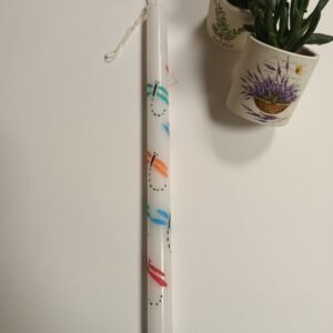 Λαμπάδα ζωγραφισμένη στο χέρι με λιβελούλες